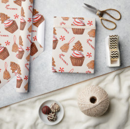 Weihnachtsgebäck Cookie Cupcake Geschenkpapier