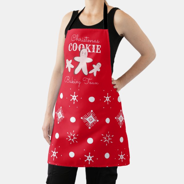 Weihnachtsgebäck Cookie Pink Backteam Rot Schürze (InSitu)