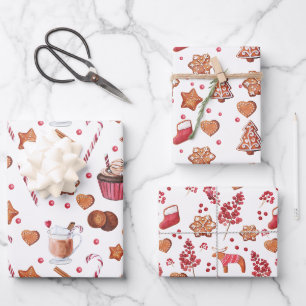 Weihnachtsgebäck Cookies & Leckereien Geschenkpapier Set