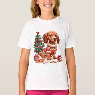 Weihnachtsgebäck Dackel Hunde Weihnachtsgebäck T-Shirt
