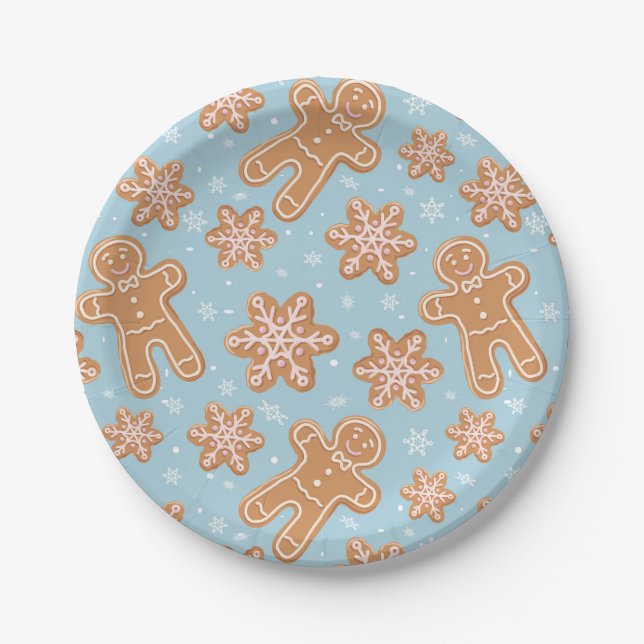 Weihnachtsgebäck - Design Pappteller (Vorderseite)