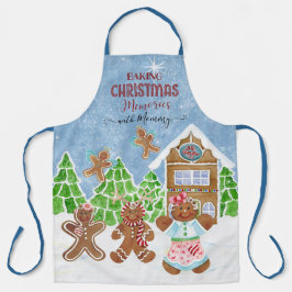 Weihnachtsgebäck Erinnerungen Mommy Gingerbret Kin Schürze