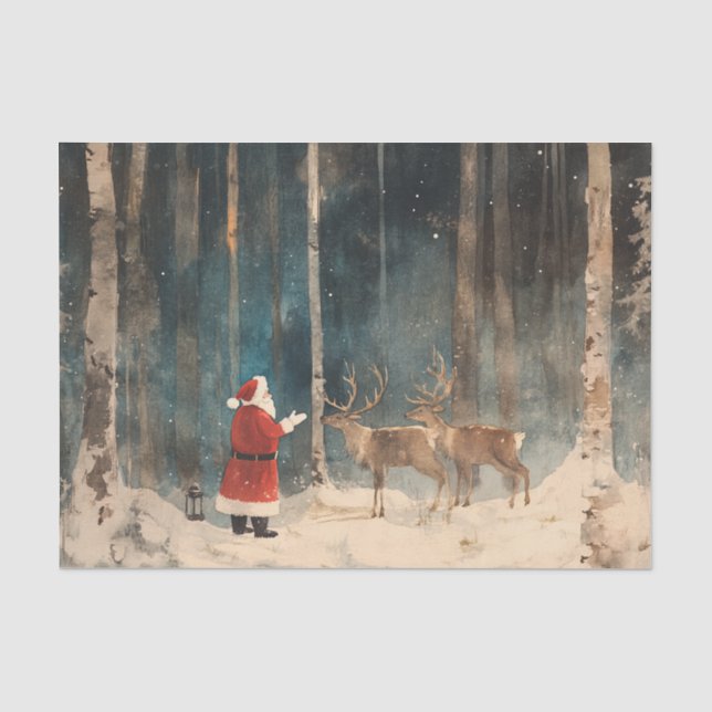 Weihnachtsgebäck für Santa Reindeer Seidenpapier (Vorderseite)