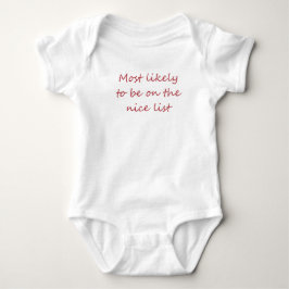 Weihnachtsgebäck für Sprichworte Baby Strampler