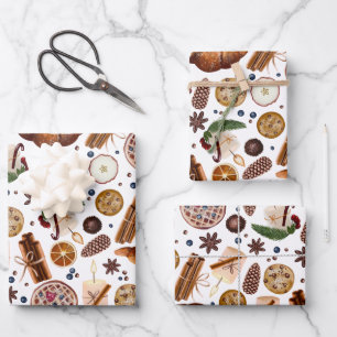 Weihnachtsgebäck Geschenkpapier Set