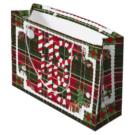 Weihnachtsgebäck "HO HO HO" mit festlichem Weihnac Große Geschenktüte