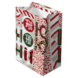 Weihnachtsgebäck "HO HO HO" mit festlichem Weihnac Mittlere Geschenktüte