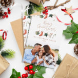 Weihnachtsgebäck in Aquarellen 1 Foto Folien Feiertagskarte<br><div class="desc">Ein lustiges festliches Design mit Aquarellwinterfavoriten - heiße Schokolade,  Süßkarree,  Strumpf. Frohe Weihnachten im zeitgenössischen 1 Foto Script Schriftart,  perfekt zum Feiern der Feriensaison. kann bearbeitet werden,  Teil einer Sammlung.</div>