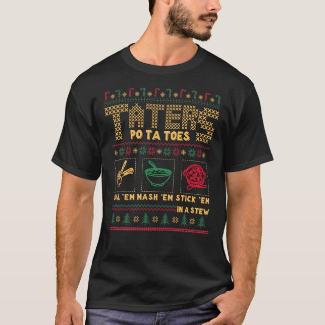 Weihnachtsgebäck Kartoffeln Ugusweihnachtsschnee T-Shirt (Vorderseite)
