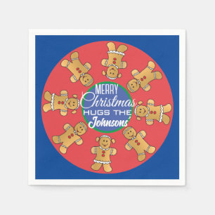 Weihnachtsgebäck Kekse Blau Serviette