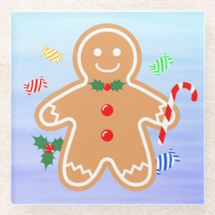 Weihnachtsgebäck Leckerei Gingerbread Man Candy Ca Glasuntersetzer