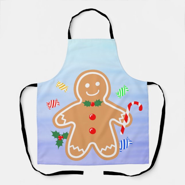 Weihnachtsgebäck Leckerei Gingerbread Man Candy Ca Schürze (Vorderseite)