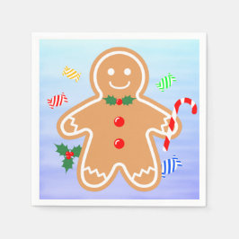 Weihnachtsgebäck Leckerei Gingerbread Man Candy Ca Serviette