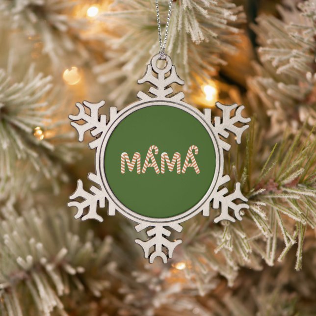 Weihnachtsgebäck Mama Mama Sweater Funny Family Schneeflocken Zinn-Ornament (Baum)