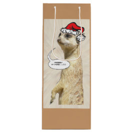 Weihnachtsgebäck Meerkat BROWN Weinbeutel Geschenktüte Für Weinflaschen