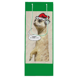 Weihnachtsgebäck Meerkat GREEN Weinbeutel Geschenktüte Für Weinflaschen