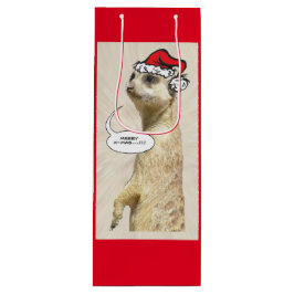 Weihnachtsgebäck Meerkat RED Wine Bag Geschenktüte Für Weinflaschen