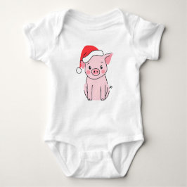 Weihnachtsgebäck mit Weihnachtsmannmütze Baby Strampler