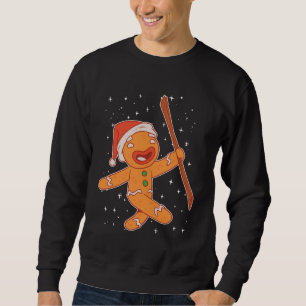 Weihnachtsgebäck mit Weihnachtsmannmütze Geschenk  Sweatshirt