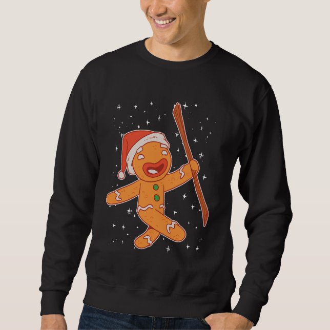 Weihnachtsgebäck mit Weihnachtsmannmütze Geschenk  Sweatshirt (Vorderseite)