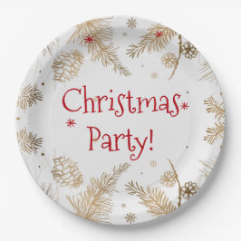 Weihnachtsgebäck, Party aus Goldenen Kiefern, Pappteller