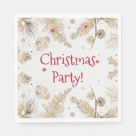 Weihnachtsgebäck, Party aus Goldenen Kiefern, Serviette