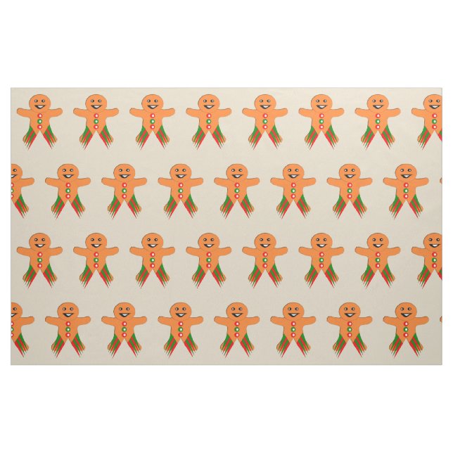 Weihnachtsgebäck Party Gingerbread Handwerksstoff Stoff (Fat Quarter (45,7 x 55,9 cm))