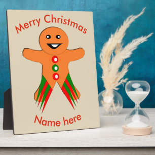 Weihnachtsgebäck Party Gingerbread Man Custom Plaq Fotoplatte