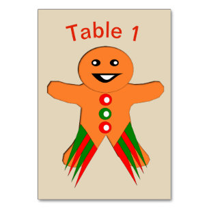 Weihnachtsgebäck Party Gingerbread Man Custom Tabl Tischnummer