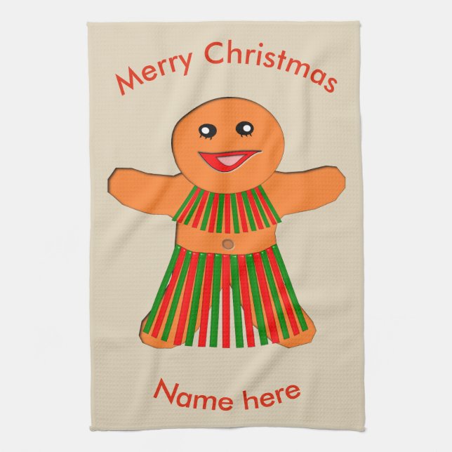 Weihnachtsgebäck Party Gingerbrei Handtuch (Vertikal)