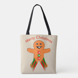 Weihnachtsgebäck Party Gingerbrot Mann Tote Tasche