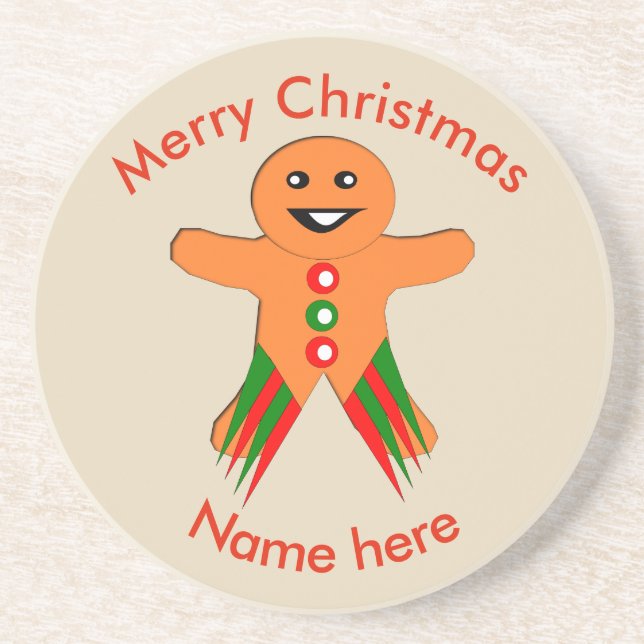 Weihnachtsgebäck Party Gingerbrot Untersetzer (Vorne)