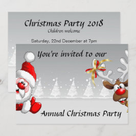Weihnachtsgebäck Party mit Cartoon Santa Rentiere  Einladung