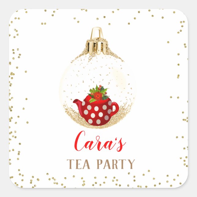 Weihnachtsgebäck Party Stickers (Vorderseite)