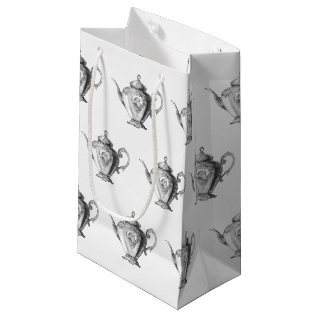 Weihnachtsgebäck Party Teapot Kleine Geschenktüte (Vorderseite Schrägansicht)