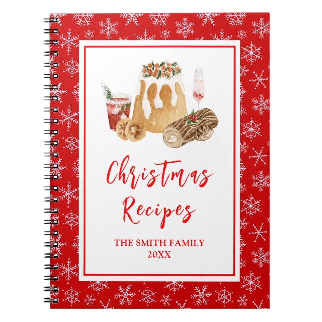 Weihnachtsgebäck Rezepte Weihnachtsvorbereitung Notizblock (Vorderseite)