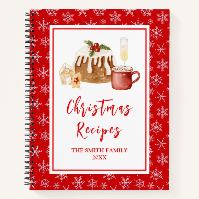 Weihnachtsgebäck Rezepte Weihnachtsvorbereitung Notizbuch (Vorderseite)