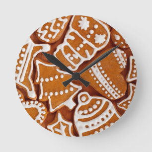 Weihnachtsgebäck Runde Wanduhr