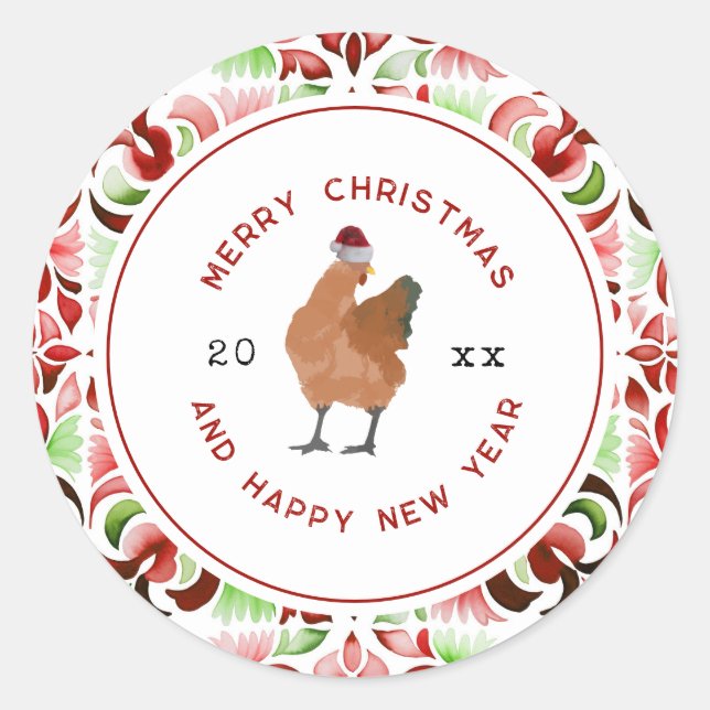 Weihnachtsgebäck Runder Aufkleber (Vorderseite)