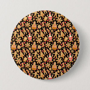 Weihnachtsgebäck & Snowman Gingerbrot Weihnachtske Button