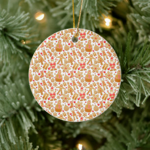 Weihnachtsgebäck & Snowman Gingerbrot Weihnachtske Keramik Ornament