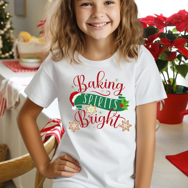 Weihnachtsgebäck Spirituosen Helles Feierlich T-Shirt (Christmas Holiday Baking Spirits Bright Festive T-Shirt)