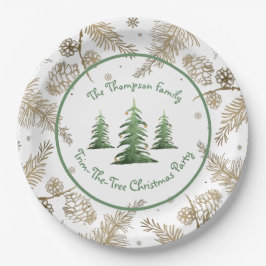 Weihnachtsgebäck, Trim-the-Tree, Familienname, Pappteller