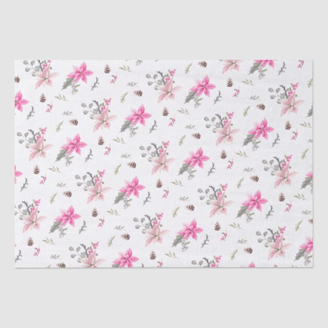 Weihnachtsgebäck und Blume im Wasser Seidenpapier (Vorderseite)