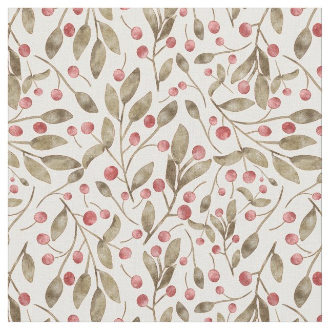 Weihnachtsgebäck und Botanikum Stoff (Nahaufnahme)