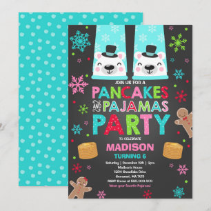 Weihnachtsgebäck und Pajamas Einladungsbär Einladung