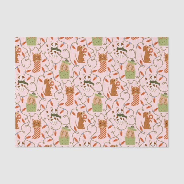 Weihnachtsgebäck Weihnachtsgebäck Pink Seidenpapier (Vorderseite)