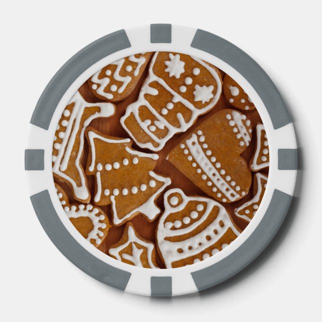 Weihnachtsgebäck Weihnachtskekse Pokerchips (Vorderseite)