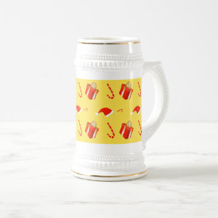 Weihnachtsgebäck Weihnachtsmannmütze Bierglas