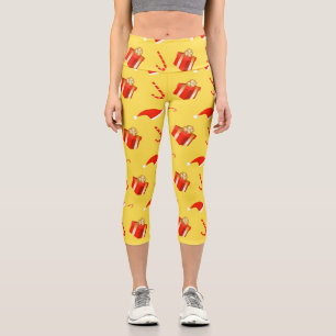 Weihnachtsgebäck Weihnachtsmannmütze Capri Leggings